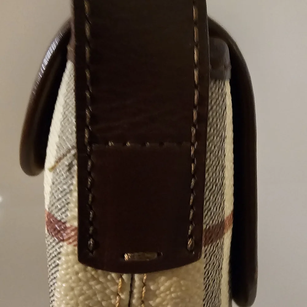 Burberry Shoulder Bag with Brown Leather Accents With COA and Branded Dustbag